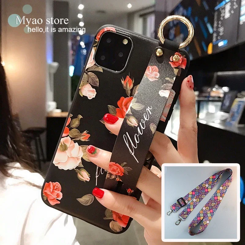 Universal Crossbody Neck Lanyard Phone Holder Cover with Wrist Strap