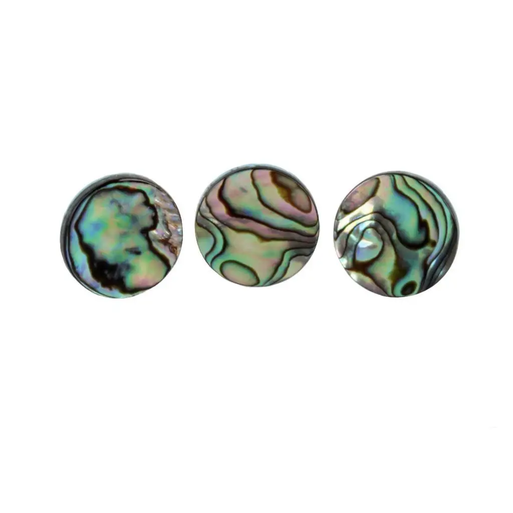 Pack of 3 Shell Trumpet Finger Buttons Inlays Insert Multicolor Diameter 13mm