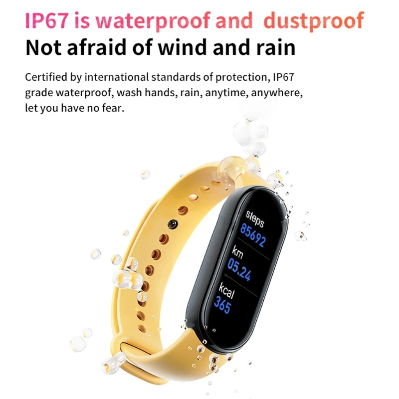 Sleep Monitor Pedometer Bluetooth-compatible Connection for Smart Bracelet M6 for Smart Watches itness Tracker Wristband