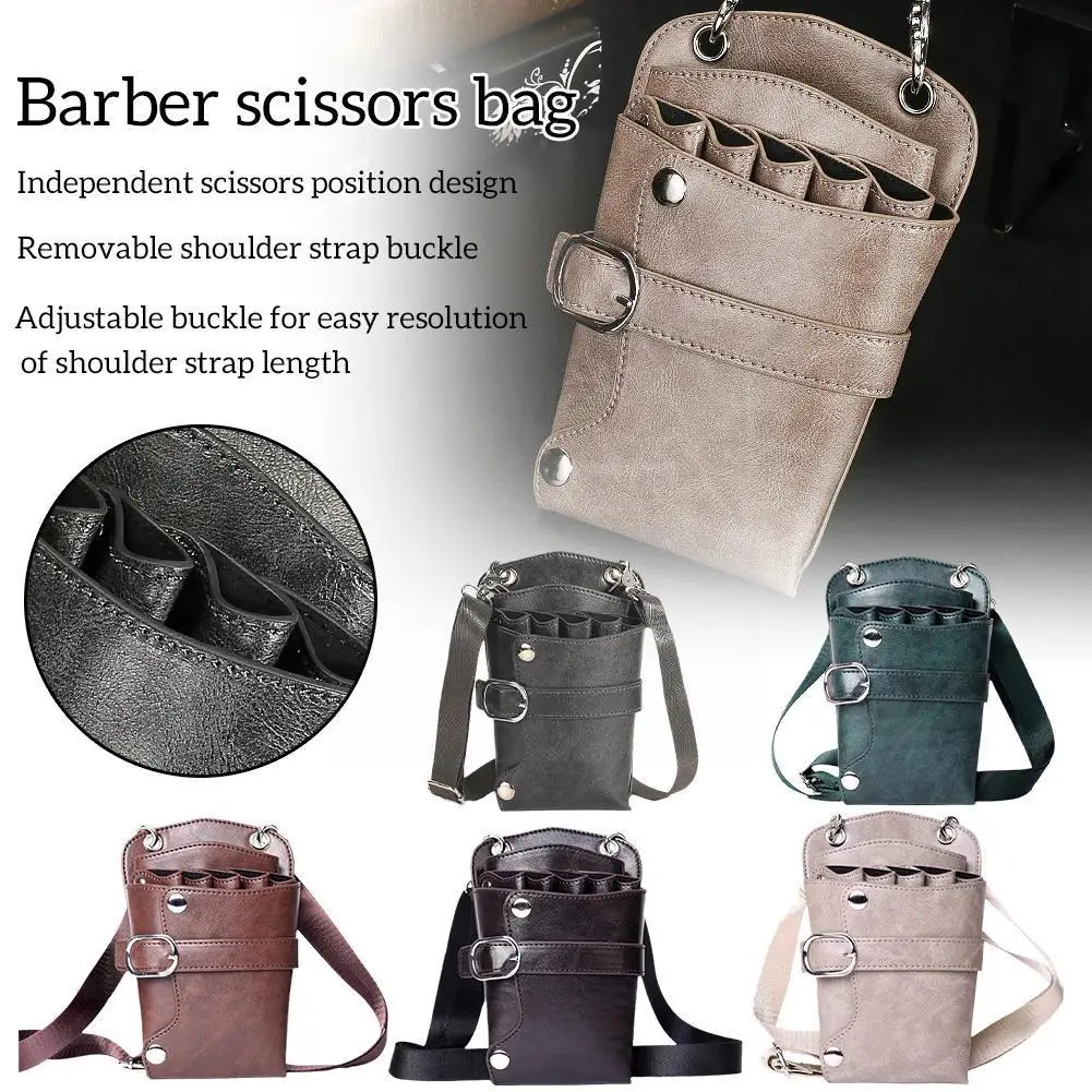 Barber Scissors Bag Clips Comb Case Hairdressing Barber Holder Pack Belt Salon Pouch Scissor Holster Tool Hair Waist PU Lea M2A0 mic belt microphone holder pack carrier adjustable pouch fitness instructors microphone holder