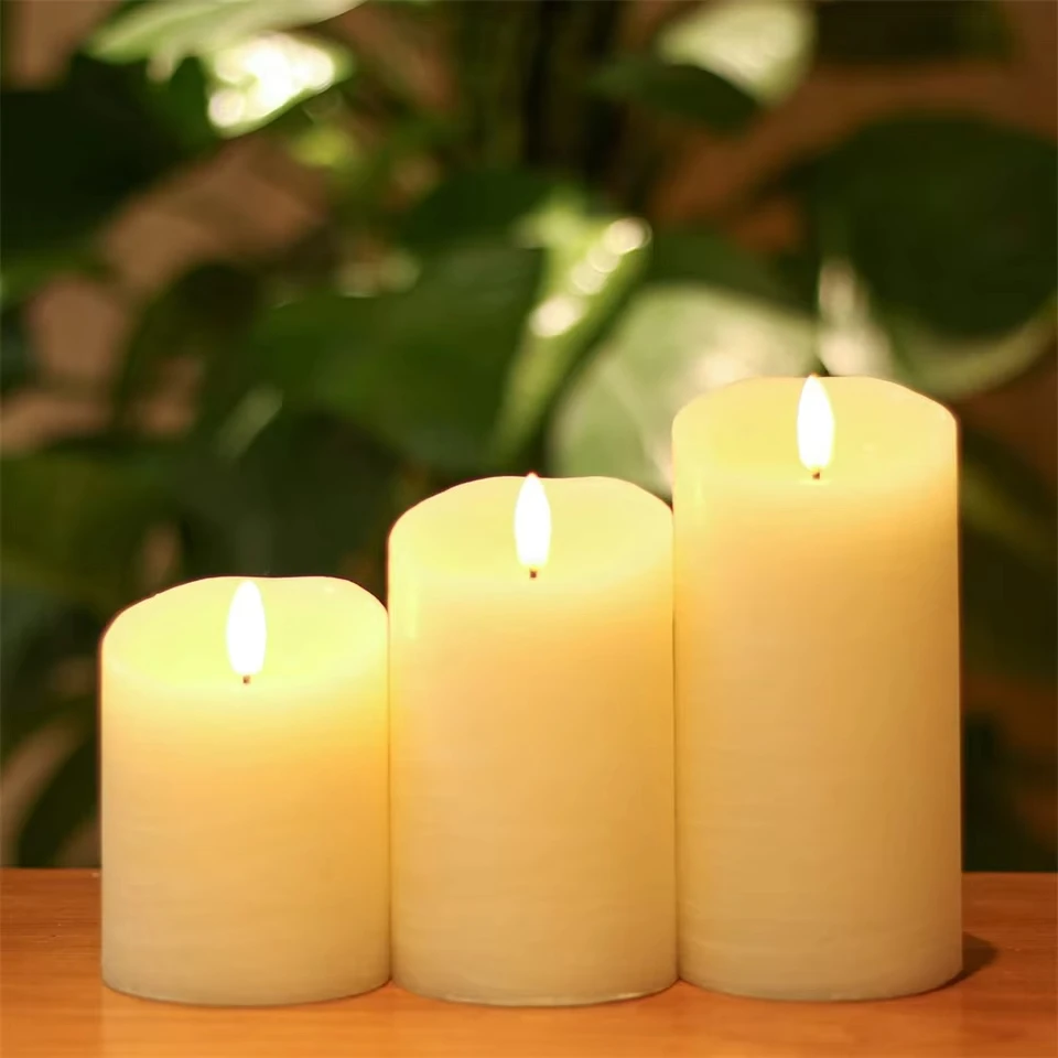 Changing LED Pillar Flameless Candles Lights Creative W/18keys Controller Timer Function for Wedding Home Bar party Decor