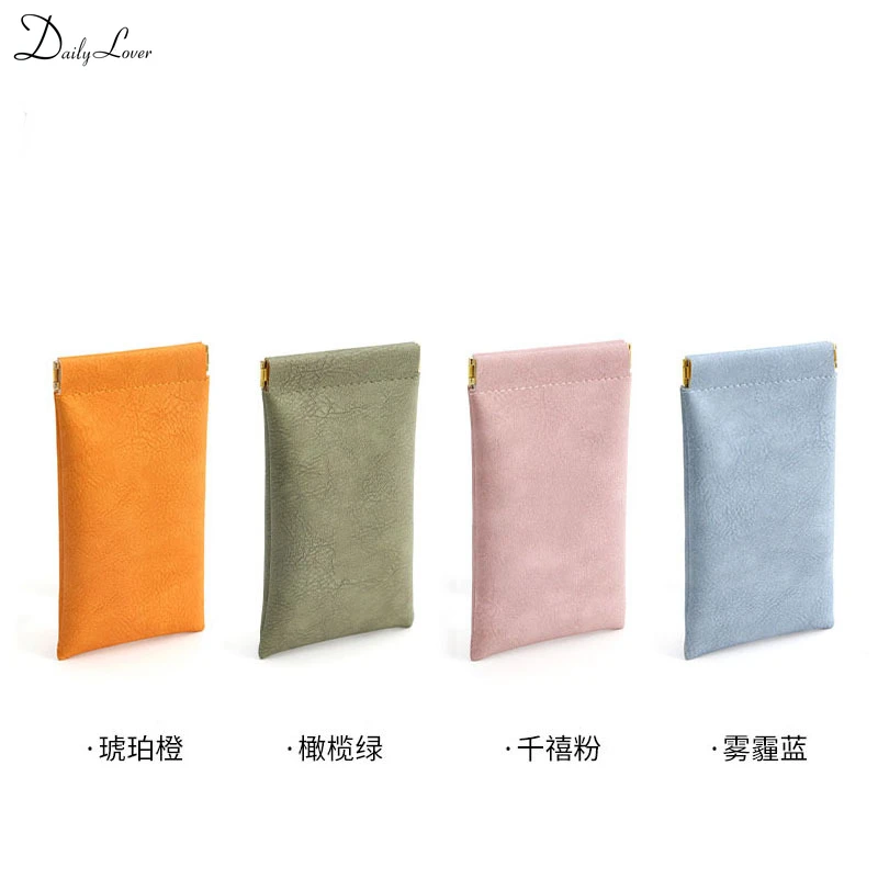 Glasses case 4 color soft leather waterproof for reading sun glasses