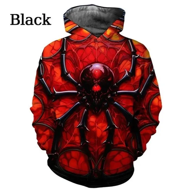 thumbnail image 1 of Nueva llegada Sudadera con capucha con estampado 3D de araña para hombre, sudaderas casuales con personalidad, sudaderas con capucha de estilo hip hop para hombre, 1 of 5
