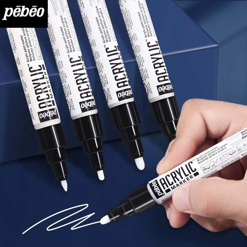 

Pebeo acrylic highlighter white marker pen black card painting special paint pen hand-painted diy marker pen art painting pen