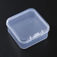 4.5cm Square Mini Transparent Plastic Box Swimming Nose Clip Earplugs Storage Case 1
