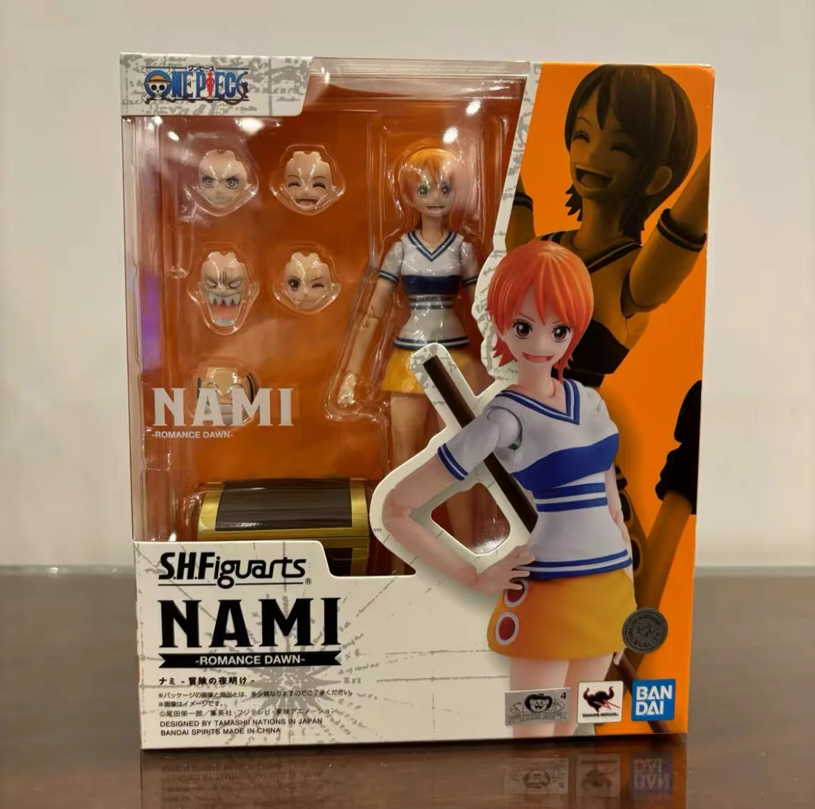 100-Original-Bandai-Shf-Sh-Figuarts-One-Piece-Nami-Romance-Dawn-modelo
