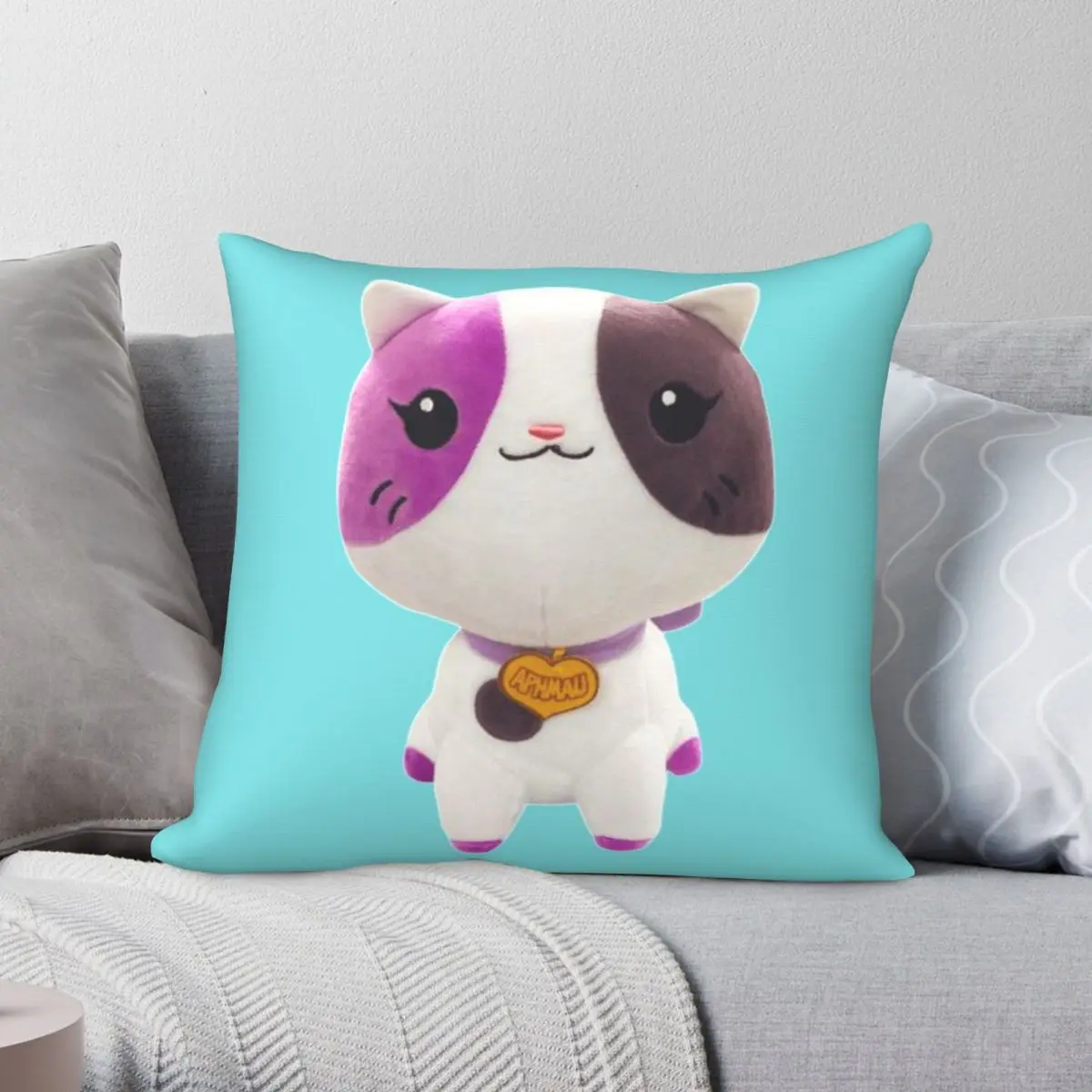 

Aphmau Cat Square Pillowcase Polyester Linen Velvet Printed Zip Decor Throw Pillow Case Sofa Cushion Cover Wholesale