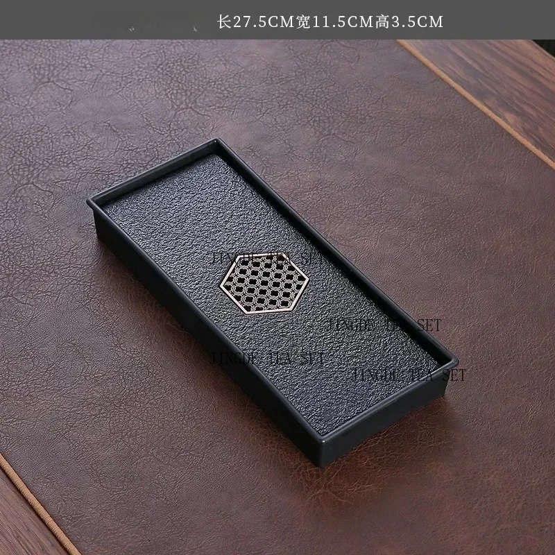 melamine Imitation black stone water storage tea tray Chinese style dry brewed tea tray modern home table decoration