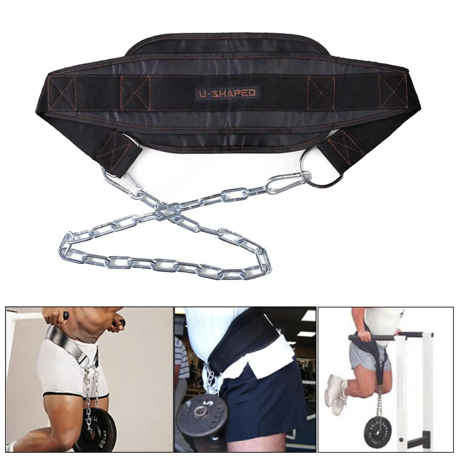 Dipping Pull Up Weight Belt With Chain Fitness Back Support Dips Ups Belt Band