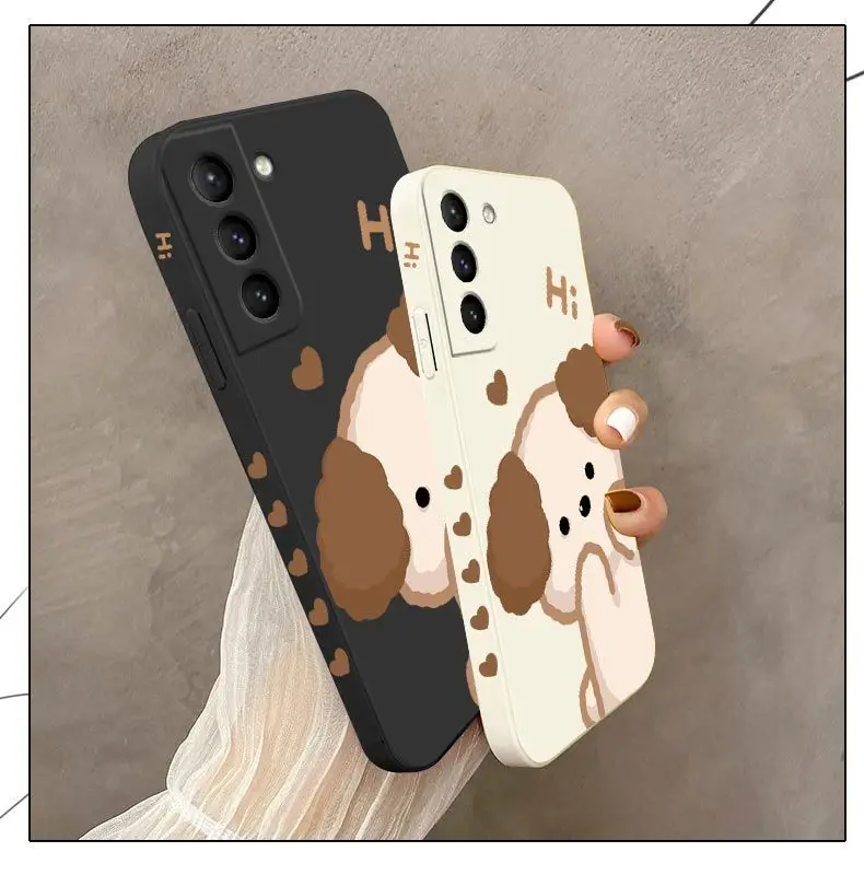 Fluffy Puppy Silikon-Handyhülle für Samsung Galaxy S23 S22 S21 S10 S9 S8 Plus Note 20 Ultra 10 Plus Cover – Detail 4