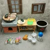 Dollhouse Mini Kitchen Furniture Toys Full Set Models for Doll House Kitchen Furniture Decorative Accessories 4