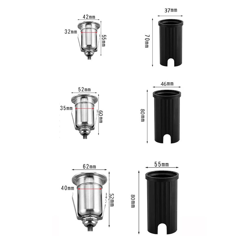 Garden Decoration Lamps 5W 3W 1W Waterproof LED Underground Light Outdoor Ground Garden Path Floor Buried Yard Spot Landscape IP67 DC12V AC220V