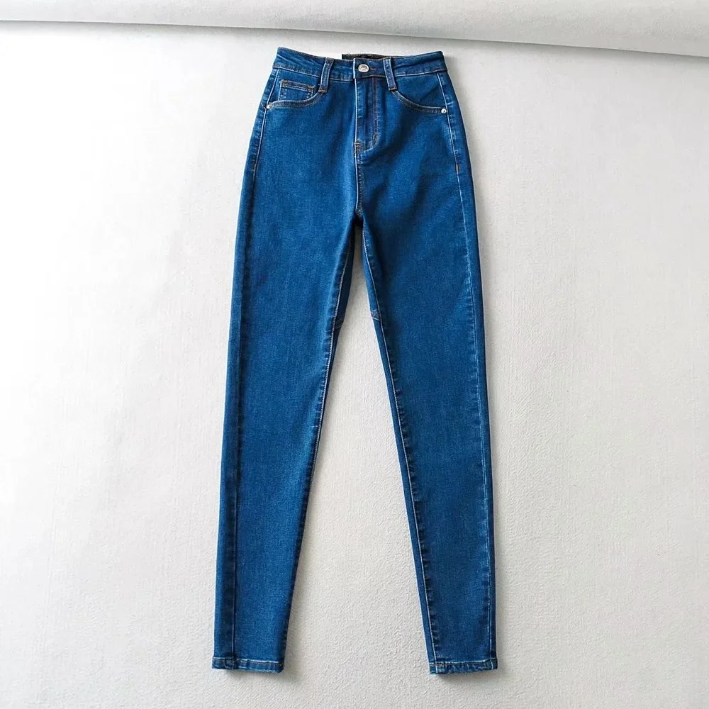 High High Waisted Jeans For Women Silm Fit Sexy Cotton Jean Ladies Street Elegant Temperament Casual Denim Pant Female