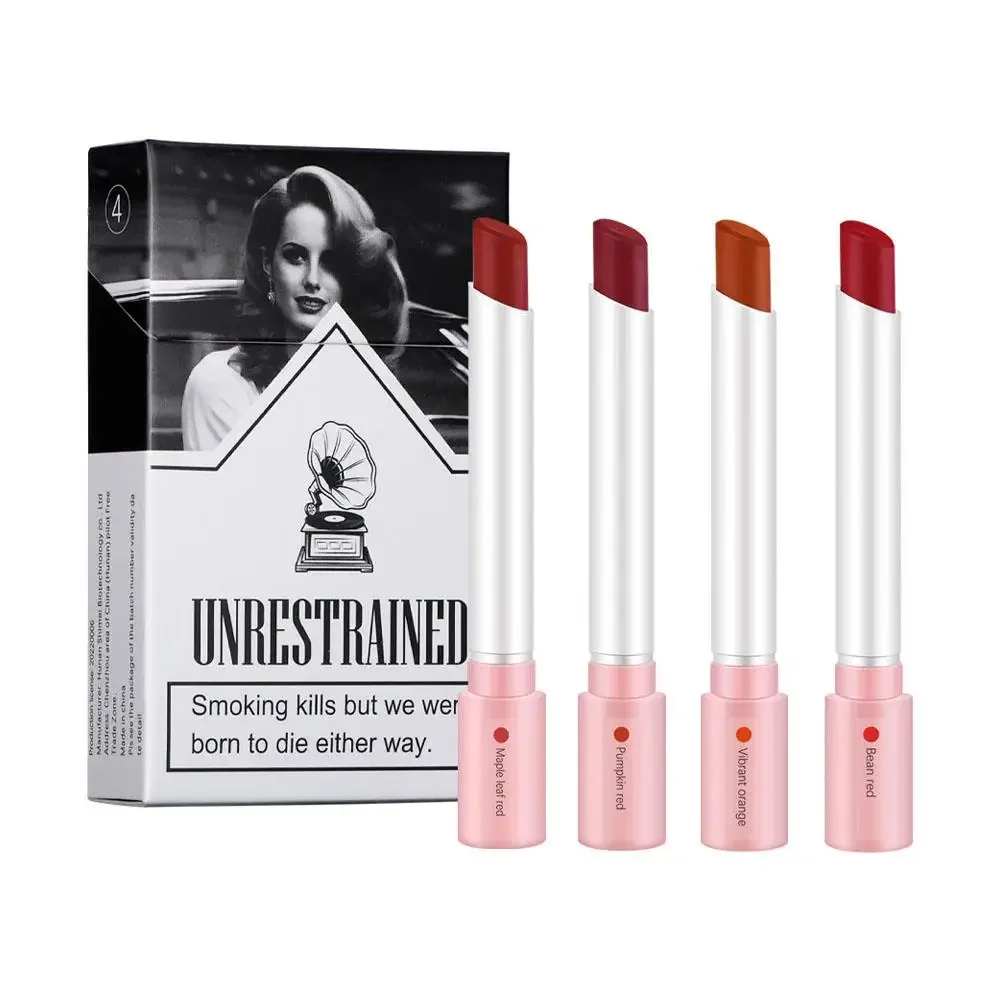 thumbnail image 1 of 4 Colors Lana Del Rey Lipstick 4 Colors Matte Glossy 24 Lipstick Lasting Stain Women Lip Long Hour Set Tint Tube M4F9, 1 of 5