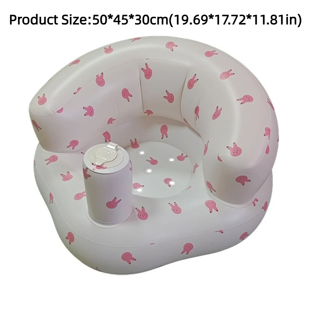New Cartoon Pattern Inflatable Baby Seat Foldable Portable Baby Inflatable Sofa Chair PVC Furniture Dining Chair