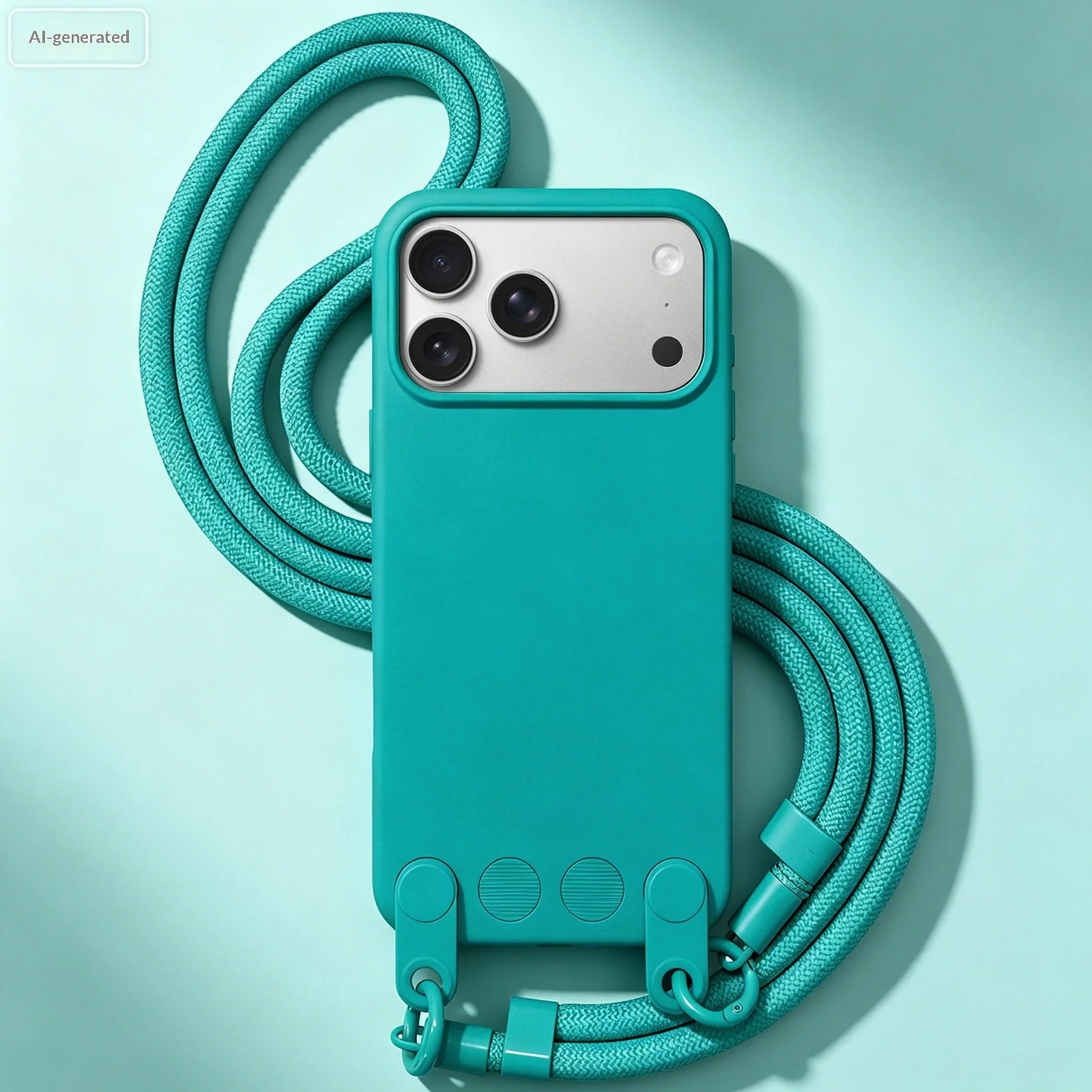 Elegant Crossbody Long Lanyard Phone Case with Skin-Touch Anti-Fall Liquid PC Cover