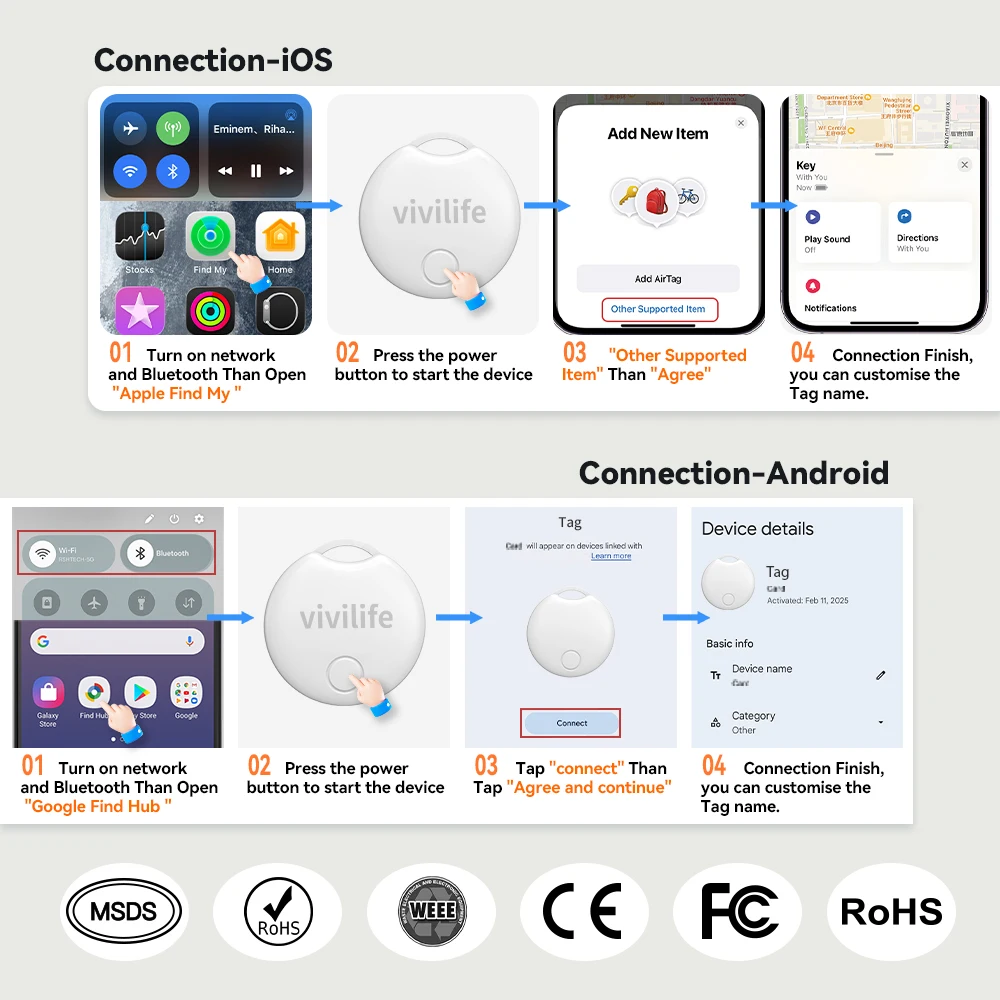 Smart Bluetooth Tracker: Universal Finder for Keys, Wallets & Luggage