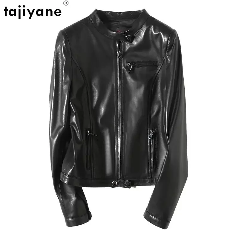 

Tajiyane Real Leather Jacket Women Genuine Sheepskin Leather Jackets for Women 2023 Short Leather Coat Casual Slim Biker Coats