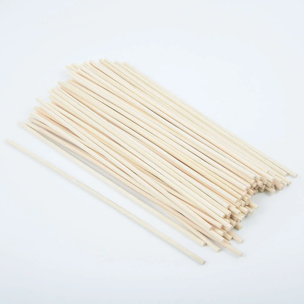 100pcs Wooden Oil Diffuser Stick Reed Fragrance Household Air Freshener Perfume Aromatherapy Incense Burner Accessory