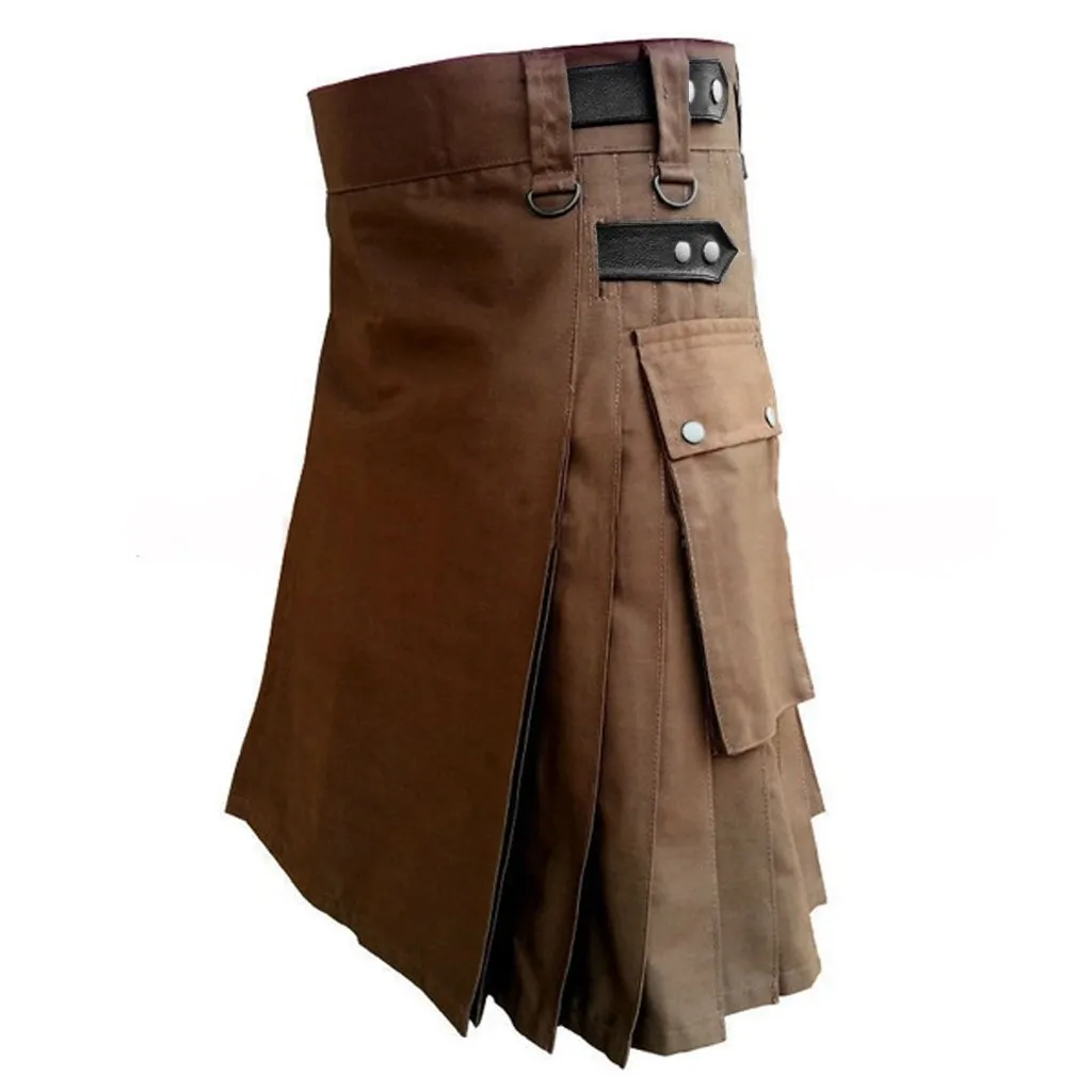 

Мужская шотландская традиционная юбка Kilt средневековая металлическая Юбка со складками костюмы для косплея на Хэллоуин Карнавал