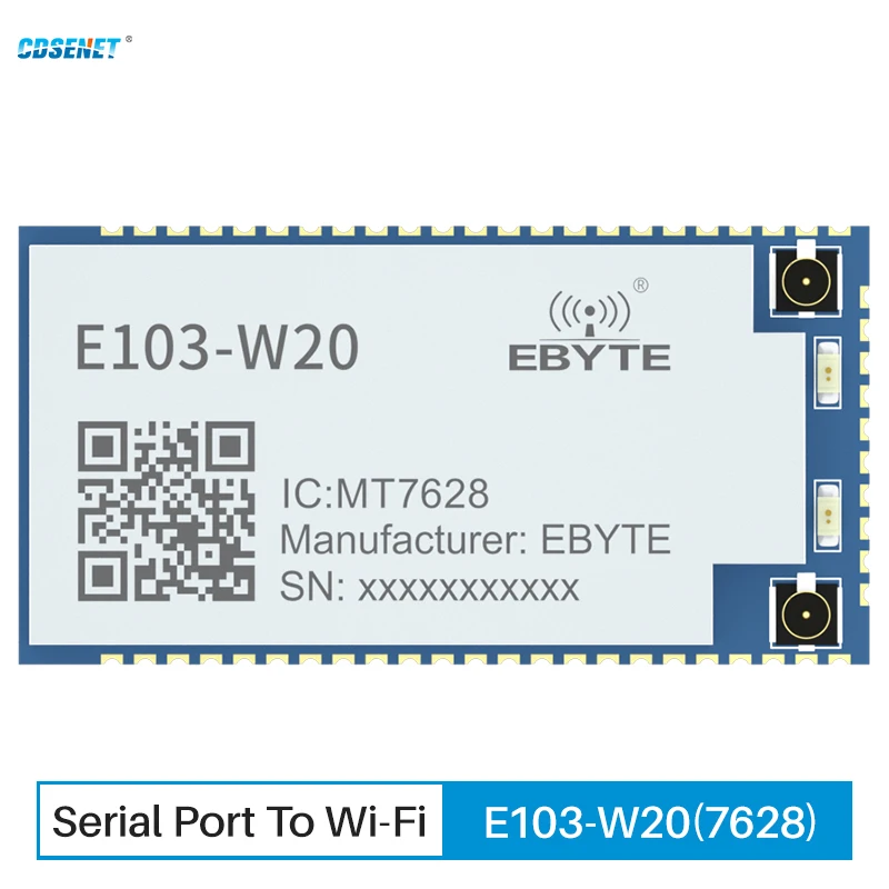 Serial Port to Wifi Wireless Routing Module MT7628AN CDSENET E103-W20(7628) OpenWrt SDK AP STA 32MB Flash+128MB DDR2 300Mbps PHY mt7621 mt7905 openwrt version wifi6 gbe wifi wireless router module