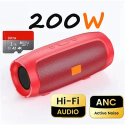 Lenovo Wireless Bluetooth Stereo Speaker with FM and Subwoofer (Red with TF Card)