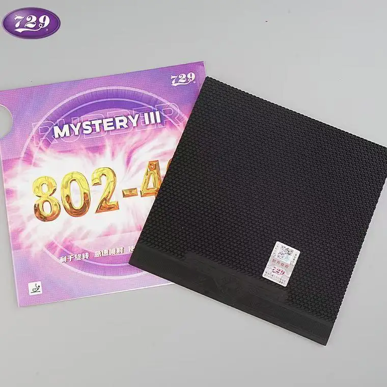 729 802-40 미스터리 III 피프스 아웃 탁구 러버 2.2mm 스펀지 숏 핑퐁 러버 빠른 공격 루프 포함 ITTF 승인