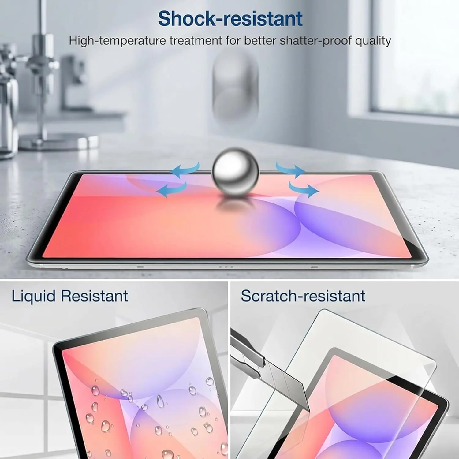 Premium Tempered Glass Screen Protector Set - Ultra Protective Film, 2 Pack