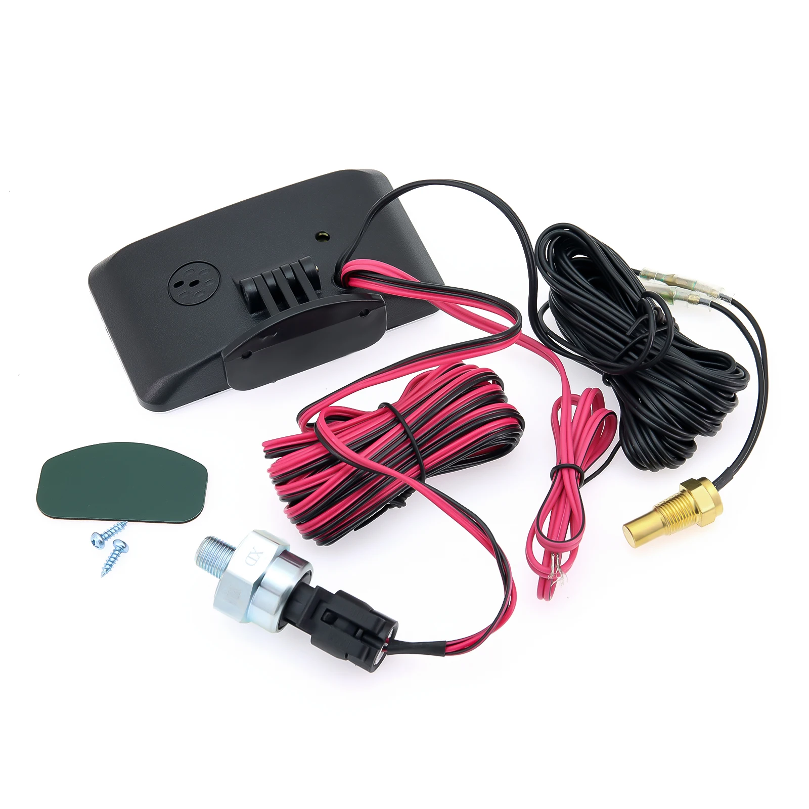 3 in 1 자동차 LCD 디지털 수온 + 전압 + 오일 압력계 LED 게이지 (12V/24V 차량용, 수온 센서 1/8NPT 포함)