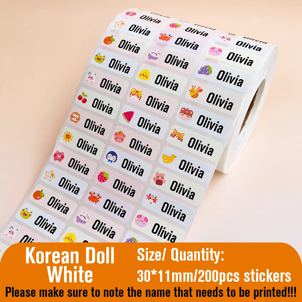 עמיד למים דבק עצמי תינוק שם תג מדבקה אישית גן תווית גן ילדים