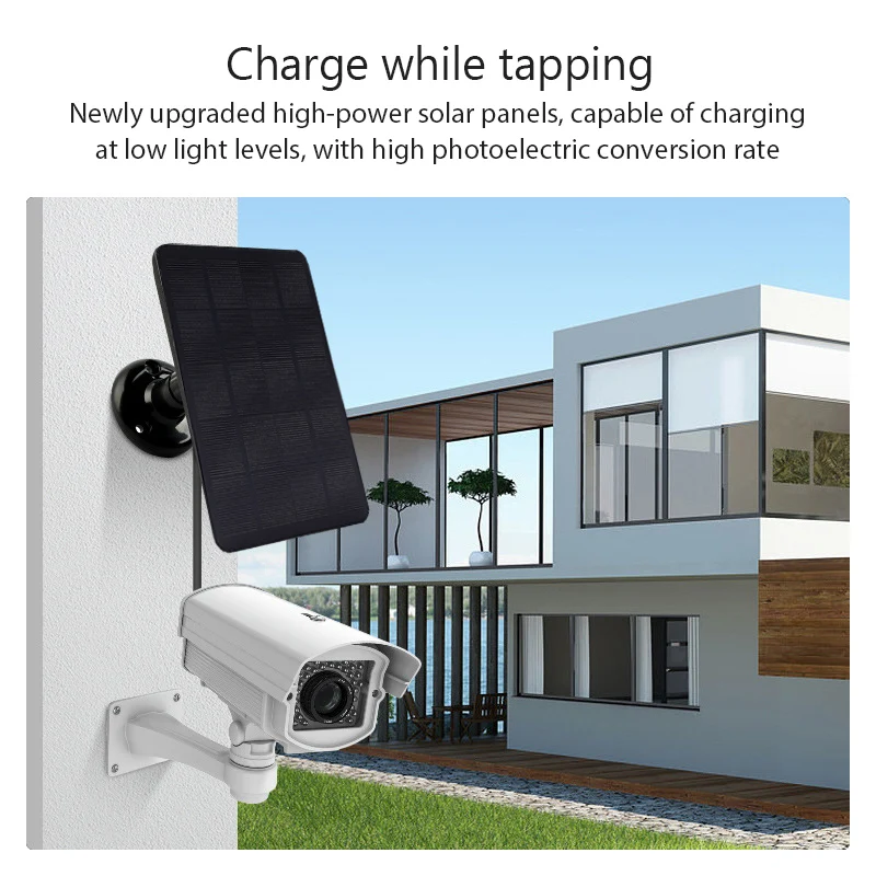 Solar panel showing USB-C connector