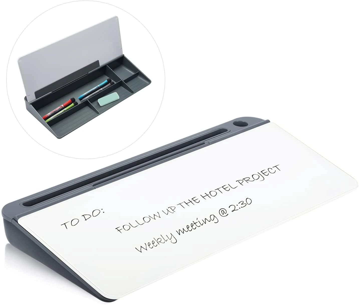 Glass Deskboard Buddy Desktop Keyboard Whiteboard Desk Dry Erase Board