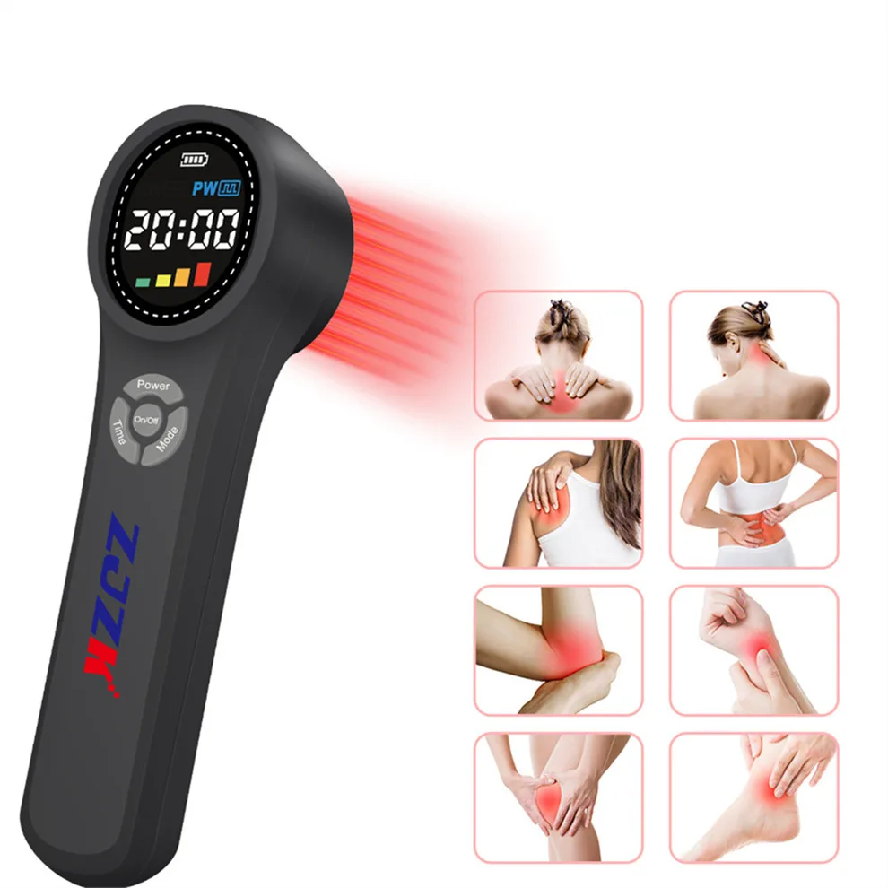 

ZJZK Red Light Therapy Device 810nm*4 980nm*4 Arthritis Wound Healing Laser Cold Laser Therapy for Deep Tissue Pain Relief Home