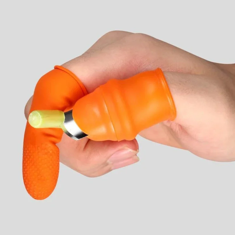 Finger Protector Silicone Thumb Knife Protector Gears Cutting Vegetable Harvesting Knife Pinching Plant Blade Scissors Gloves