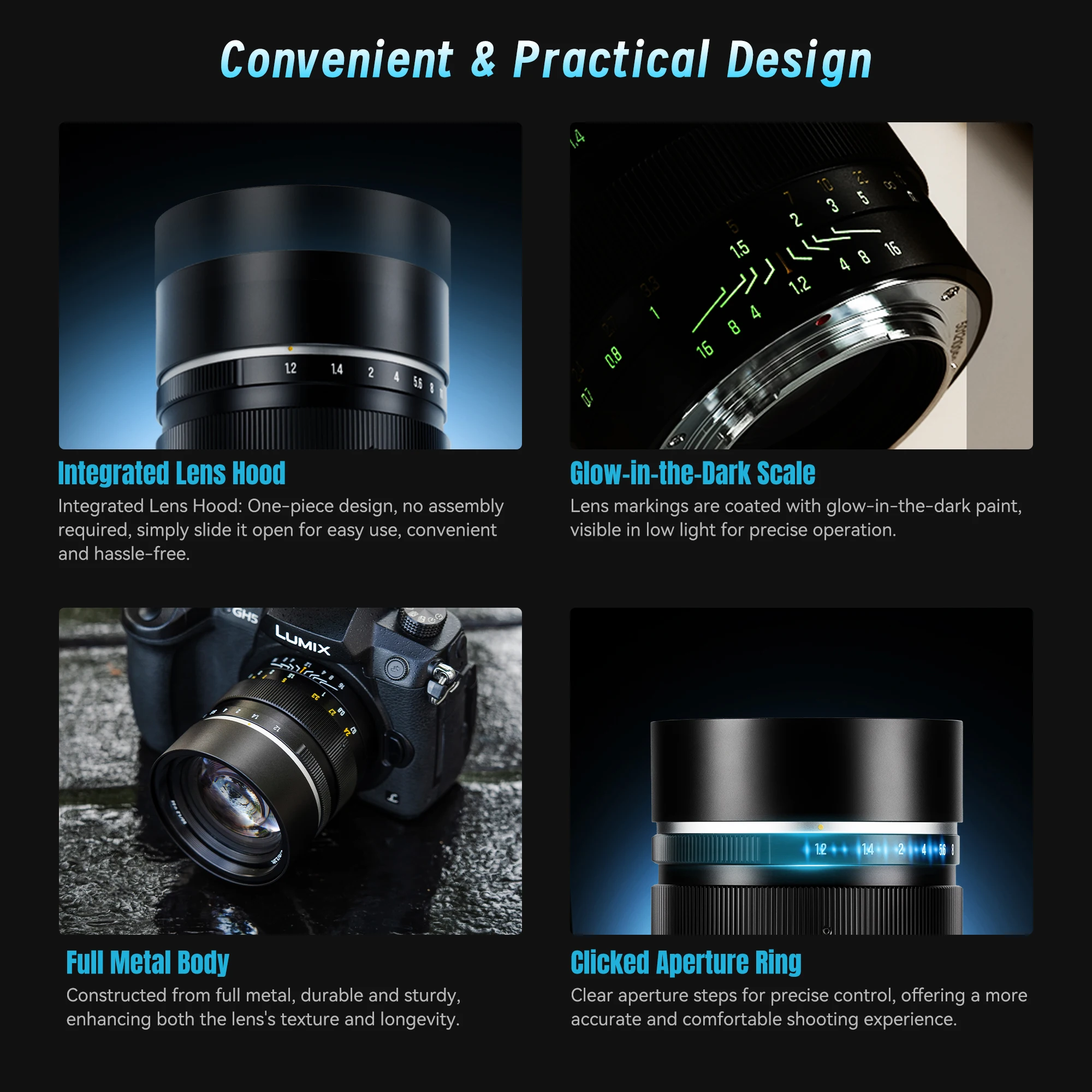 7Artisans 50mm f1.2 APS-C 수동 초점 대구경 렌즈