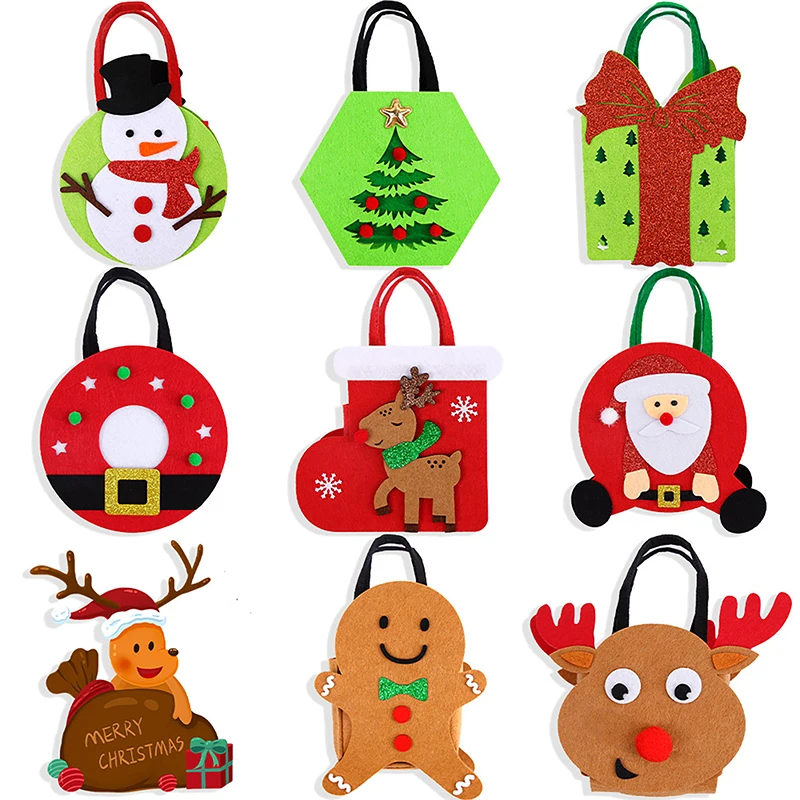 

Christmas Candy Cookie Bag Christmas Ornaments Santa Claus Elk Xmas Gift Bag Christmas Decorations New Year Decor