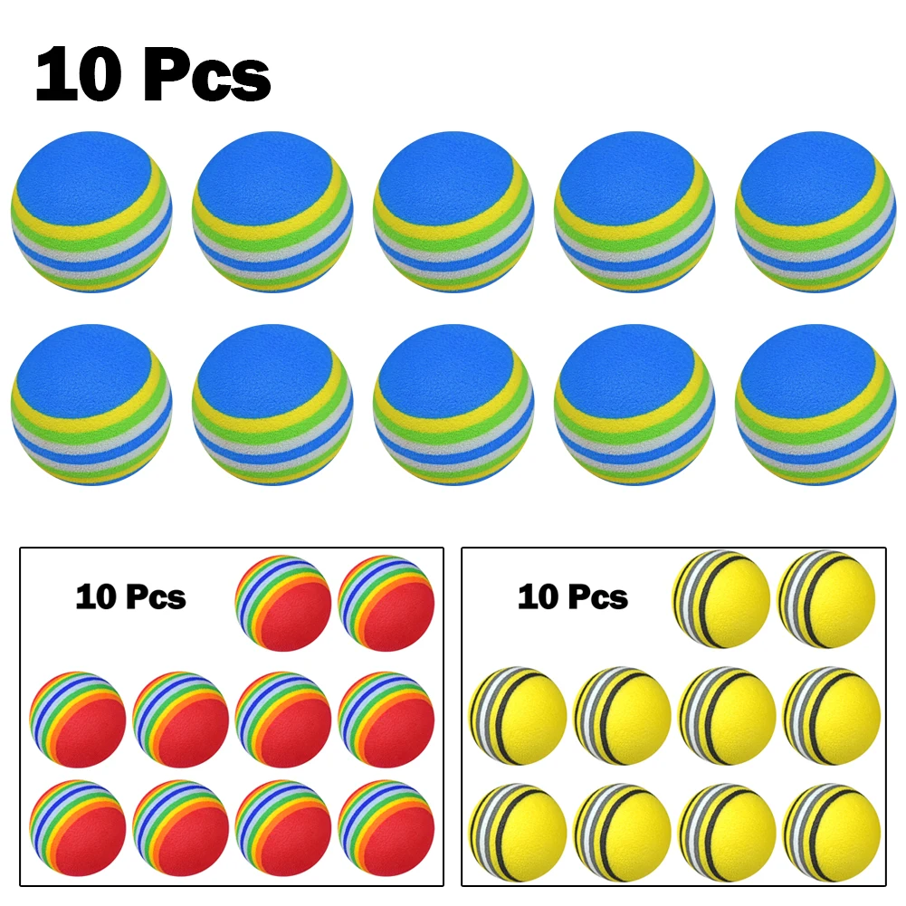 For Approach Shot Sponge Balls Golf Balls Red Blue Yellow Rainbow 42mm Foam Balls Soft Indoor Practice Sponge Balls 6