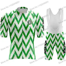 Nigeria Cycling Clothing Summer Cycling Short Sleeves Jersey Set Men's Road Bike Shirt Suit Bicycle Bib Shorts MTB Sportswear