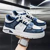 Fashion Blue Men's Sneakers 2025 Streetwear Hip Hop Shoes Spring Casual Skateboard Shoes Man Designer Luxury Sneakers