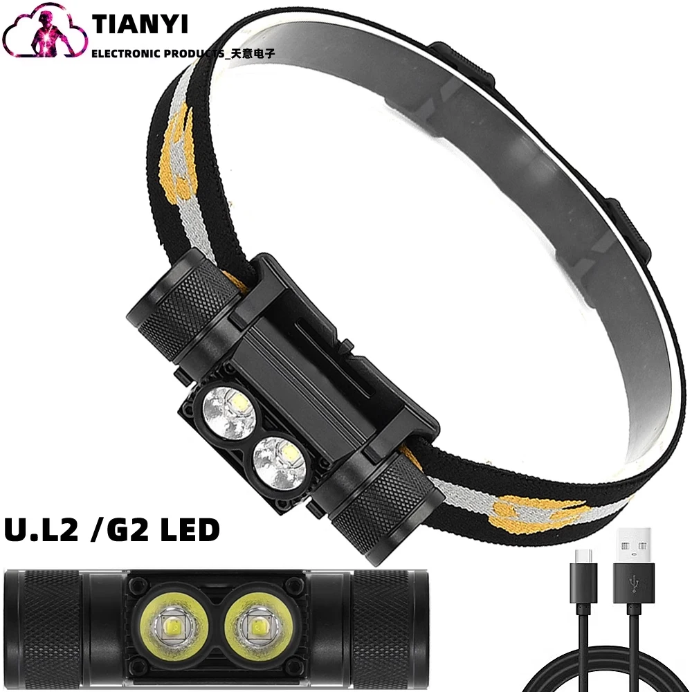 Lampe frontale led rechargeable étanche pour camping et course_voghion.com