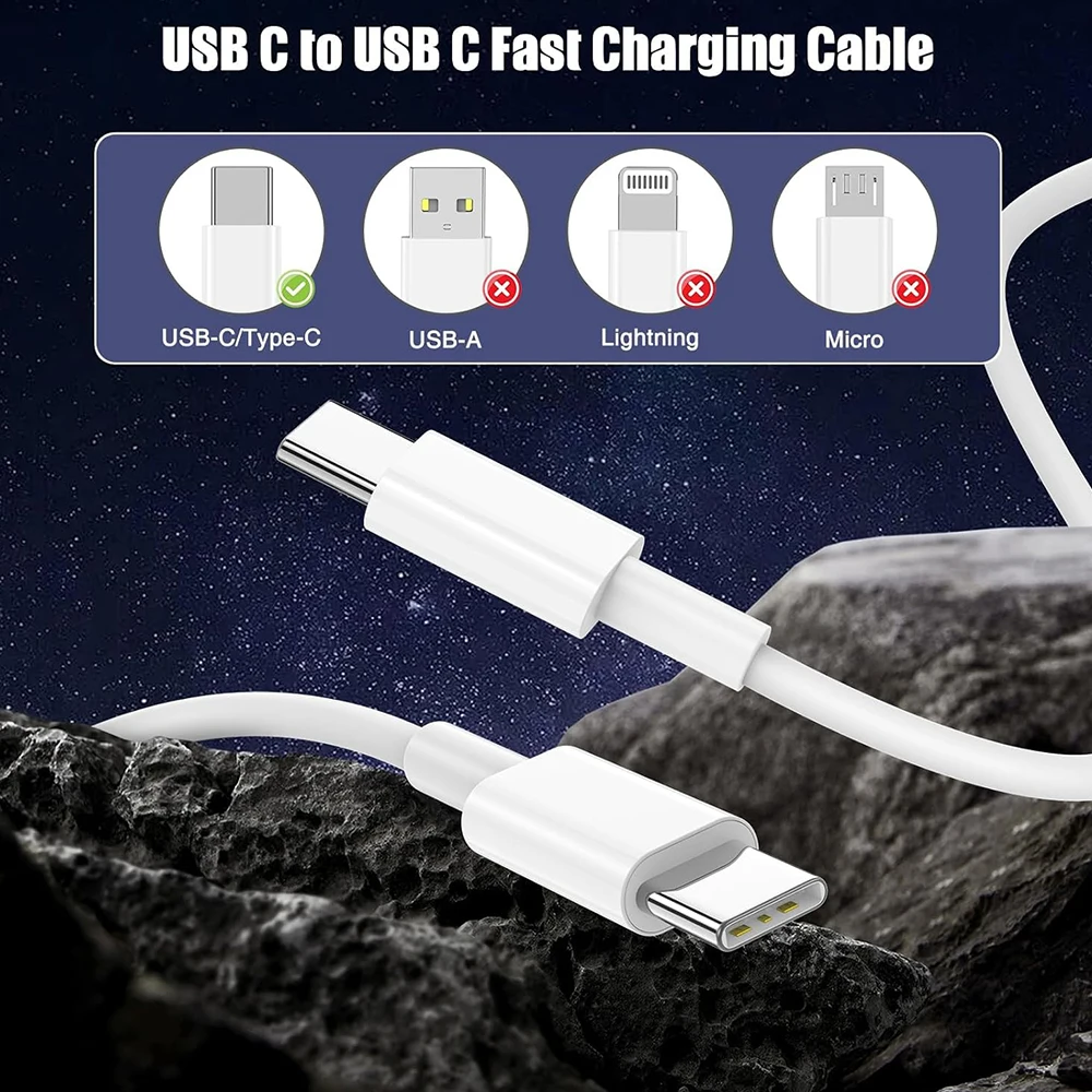 4-Pack 120W USB-C Fast Charging Cables