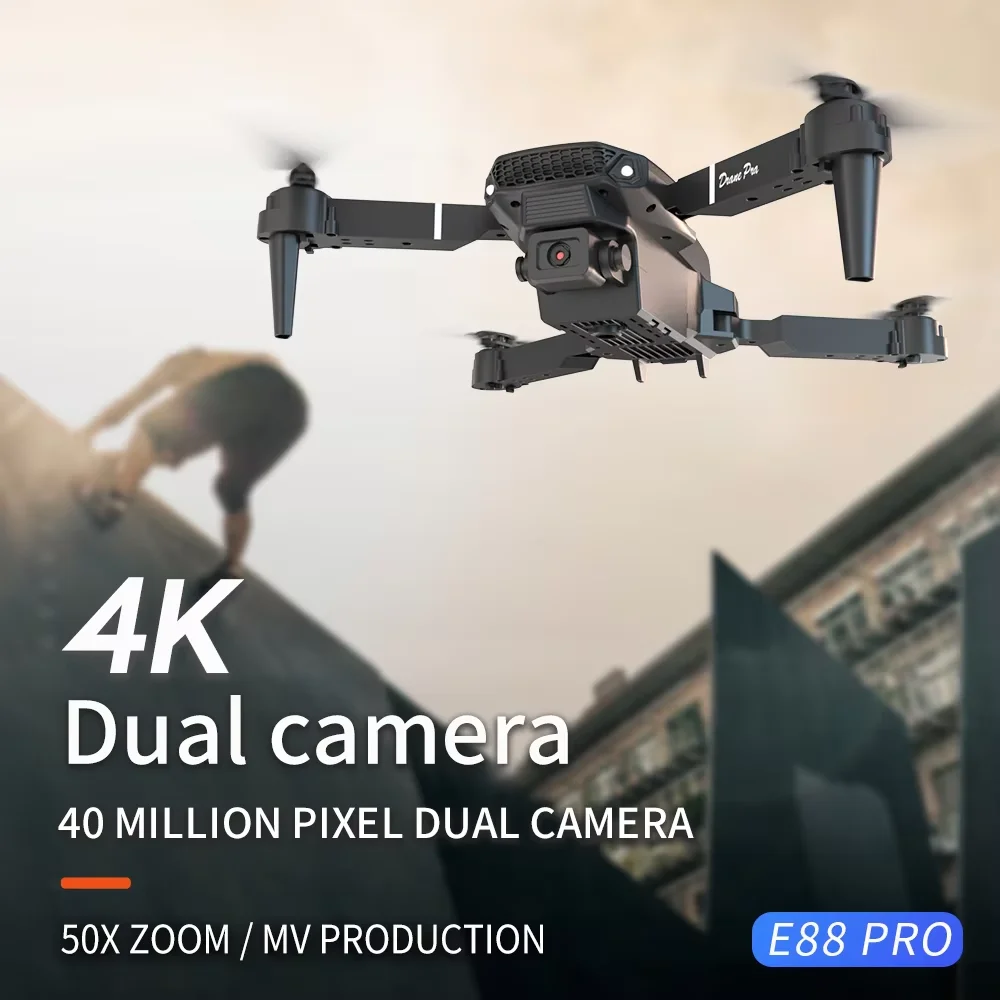 Professional mini remote control drone E88 4K HD aerial camera