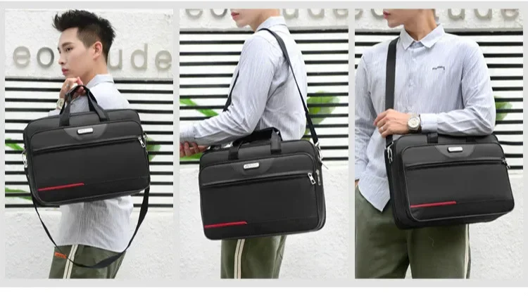 High-Capacity Business Briefcase - Travel Laptop Organizer  Document Storage Bag