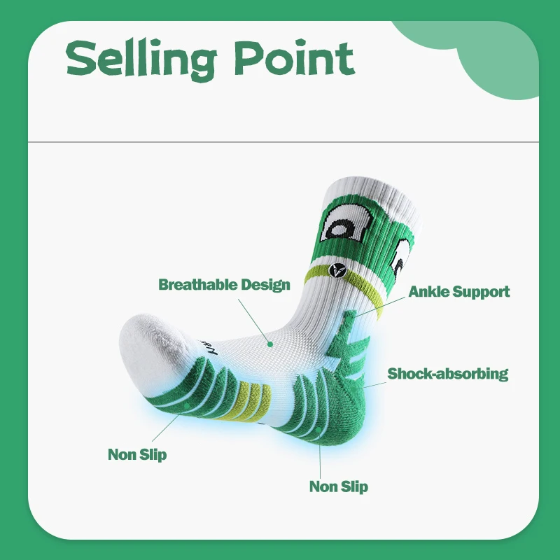Funny Frog Design Basketball Socks