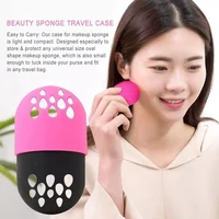 1PC Soft Silicone Sponge Storage Box Egg Stand Powder Puff Drying Holder Mildew Proof Cosmetic Puff Beauty Case Makeup Accessory 2