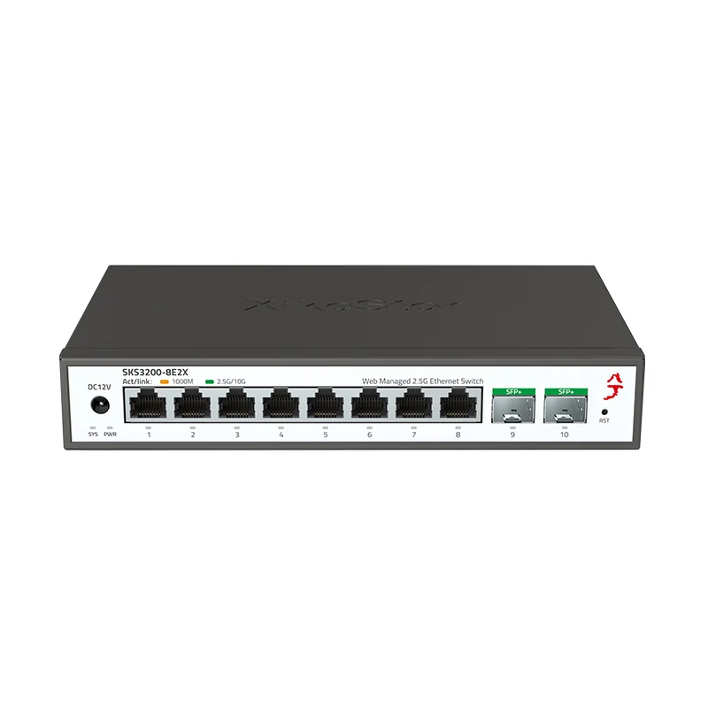 XikeStor シンプル L2 管理 8 ポート 2.5G RJ45 2 ポート 10G XikeStor シンプル L2 管理 8 ポート 2.5G RJ45 2 ポート 10G