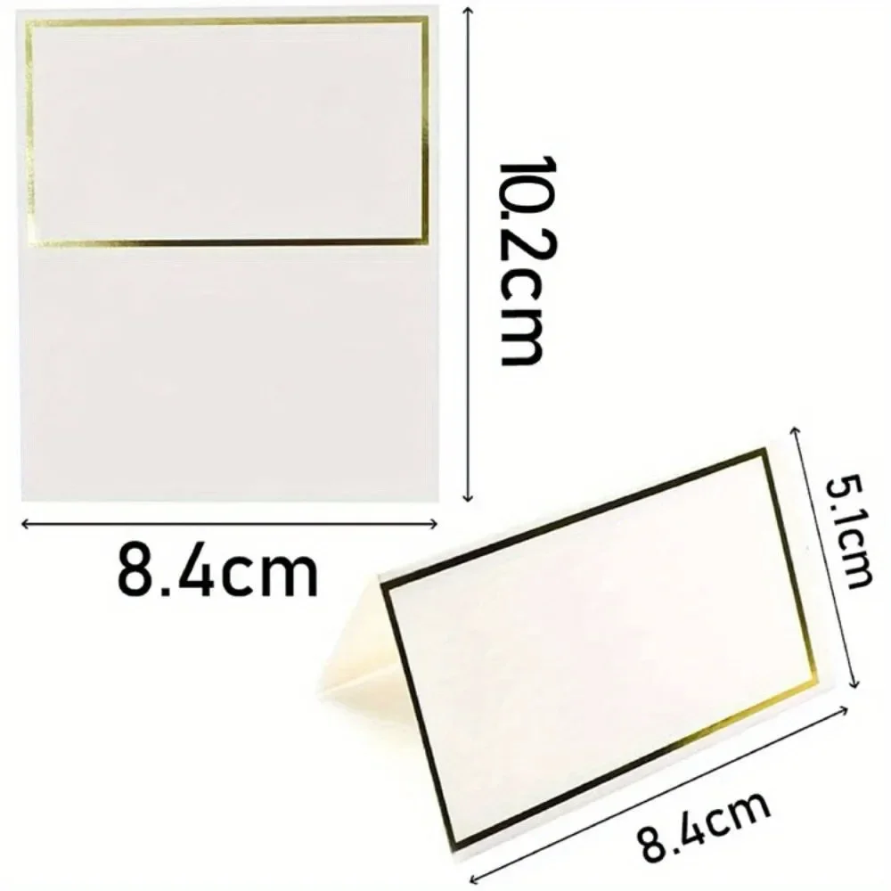 Wedding Name Cards Greeting Cards Thank You Cards 50pcs Gold Silver Name Place Cards Seating Number Card Table Decor Christmas Birthday Party