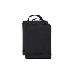Children's Car Seat Back Protector and Kick Mat - Anti - Dirt Shield (Black)