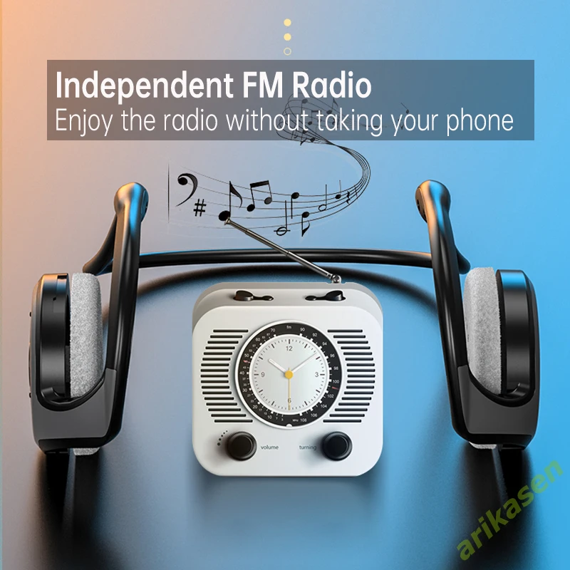 MP3 プレーヤー付きスポーツ ワイヤレス ヘッドフォン FM ラジオ