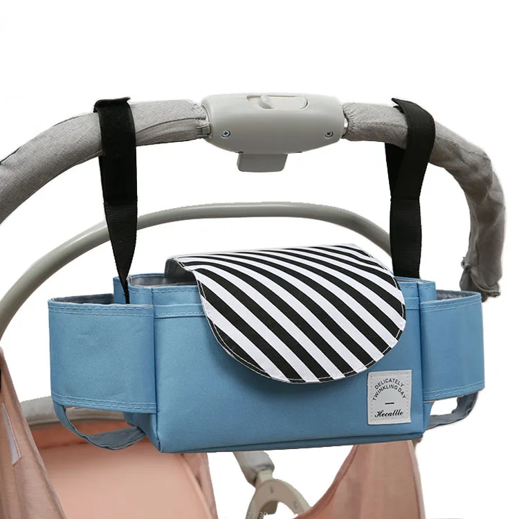 Sac Organisateur Universel Pour Poussette - Noir Imperméable, 5 Poches